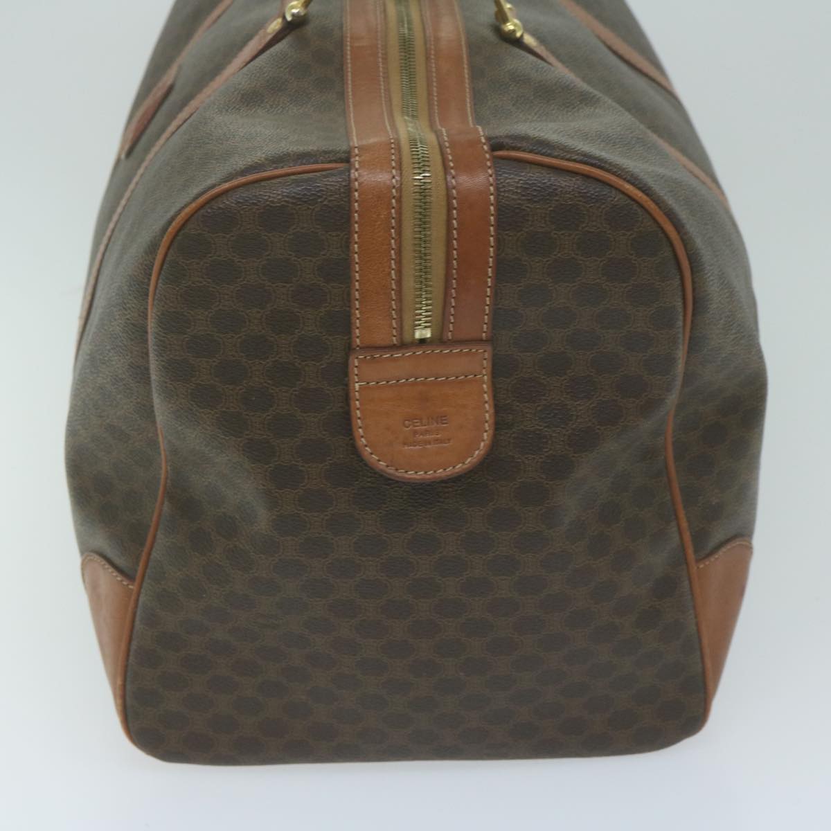 CELINE Macadam Canvas Boston Bag PVC Brown  ep2996