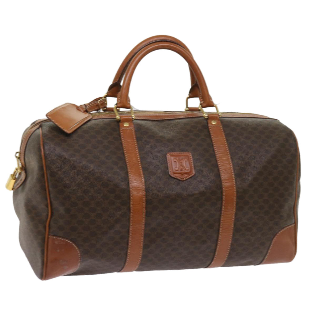 CELINE Macadam Canvas Boston Bag PVC Brown  ep2997