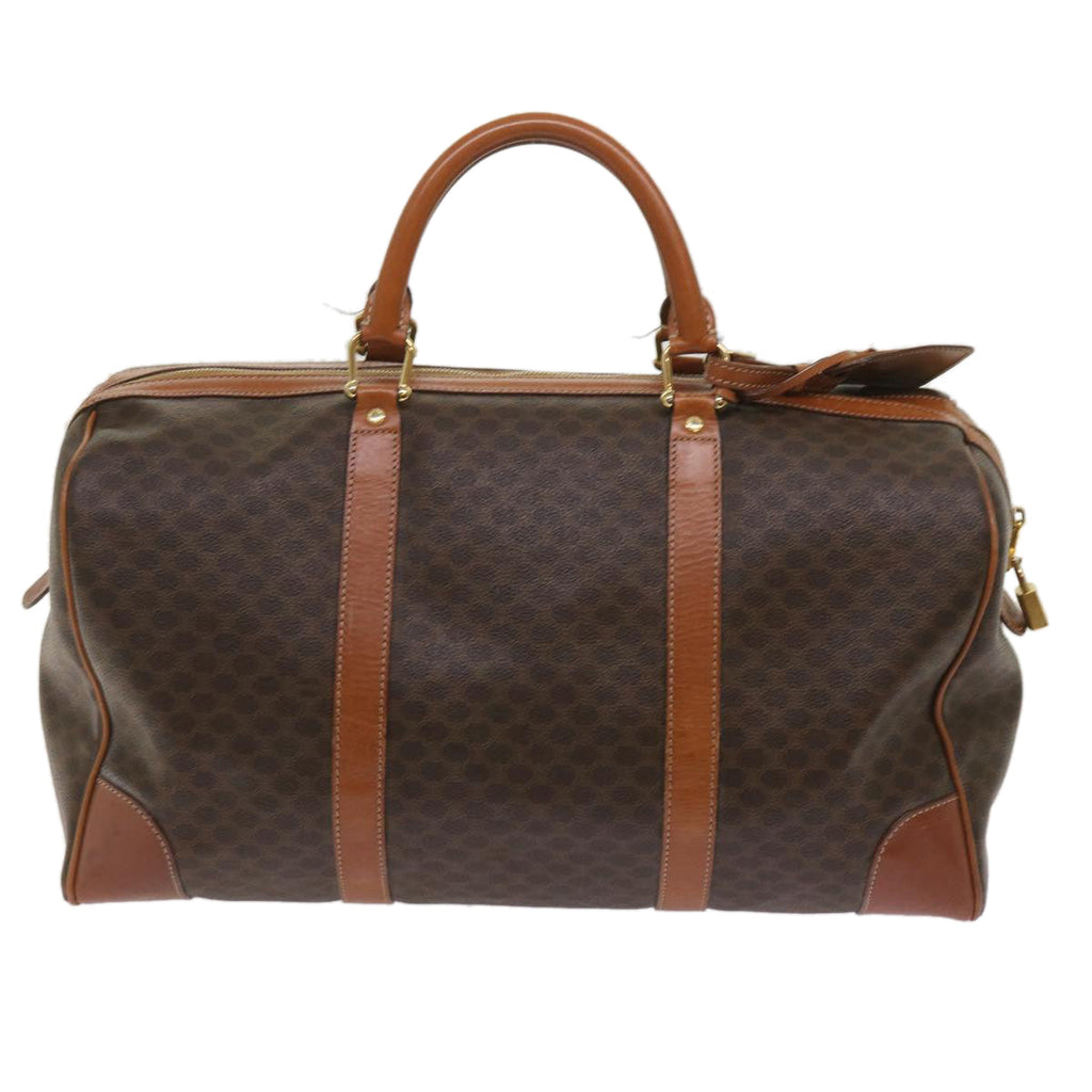 CELINE Macadam Canvas Boston Bag PVC Brown  ep2997