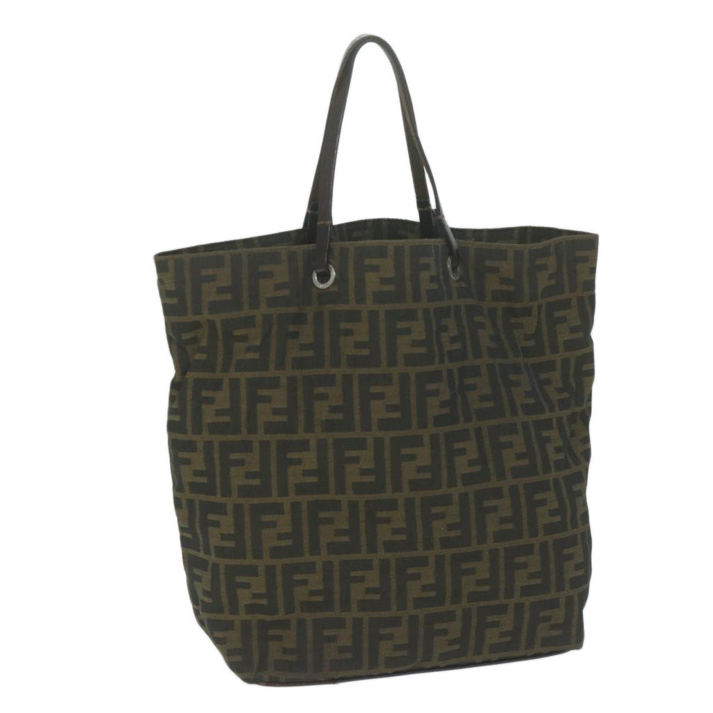 FENDI Zucca Canvas Tote Bag Black Brownep3003
