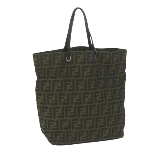 FENDI Zucca Canvas Tote Bag Black Brownep3003