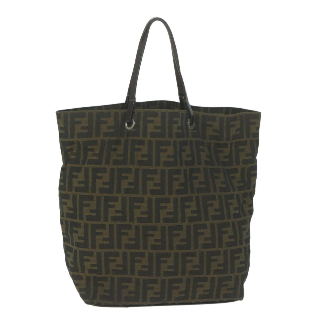 FENDI Zucca Canvas Tote Bag Black Brownep3003