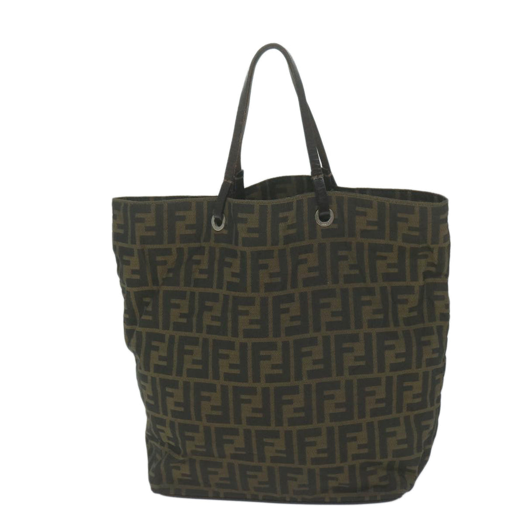 FENDI Zucca Canvas Tote Bag Black Brownep3003
