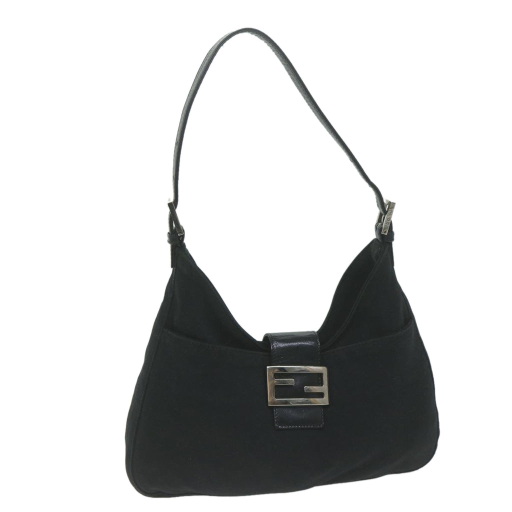 FENDI Mamma Baguette Shoulder Bag Nylon Blackep3008