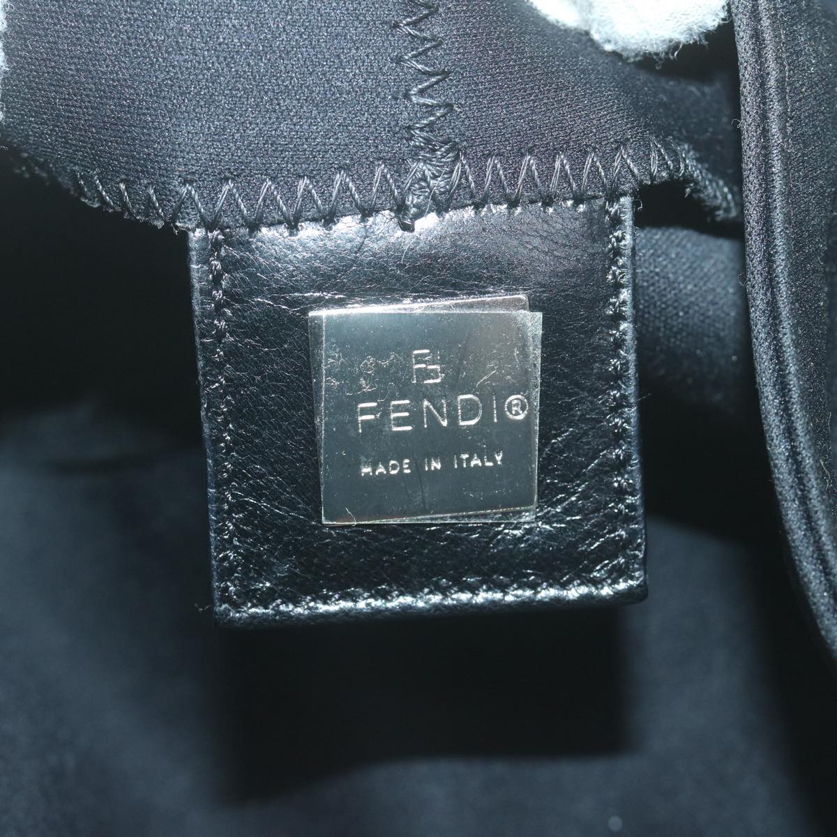 FENDI Mamma Baguette Shoulder Bag Nylon Blackep3008