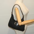FENDI Mamma Baguette Shoulder Bag Nylon Blackep3008