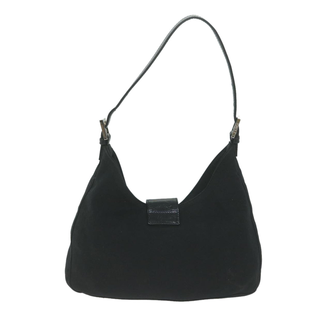 FENDI Mamma Baguette Shoulder Bag Nylon Blackep3008