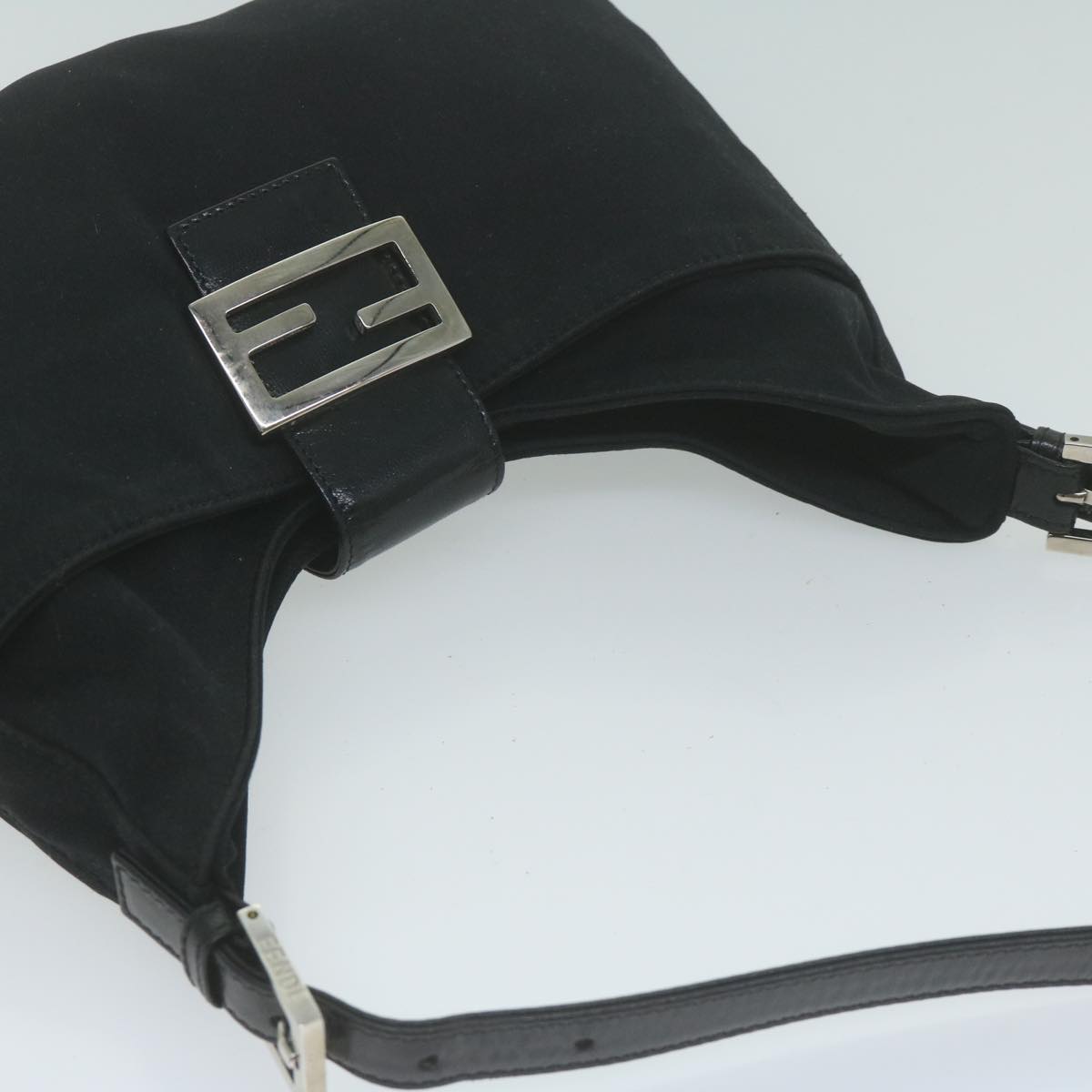 FENDI Mamma Baguette Shoulder Bag Nylon Blackep3008