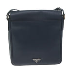 PRADA Shoulder Bag Safiano leather Navy  ep3022