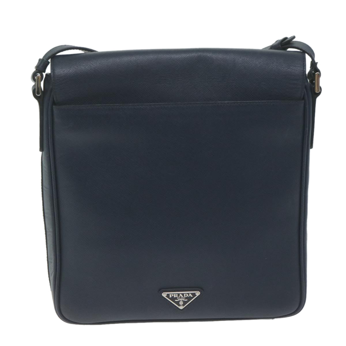 PRADA Shoulder Bag Safiano leather Navy  ep3022