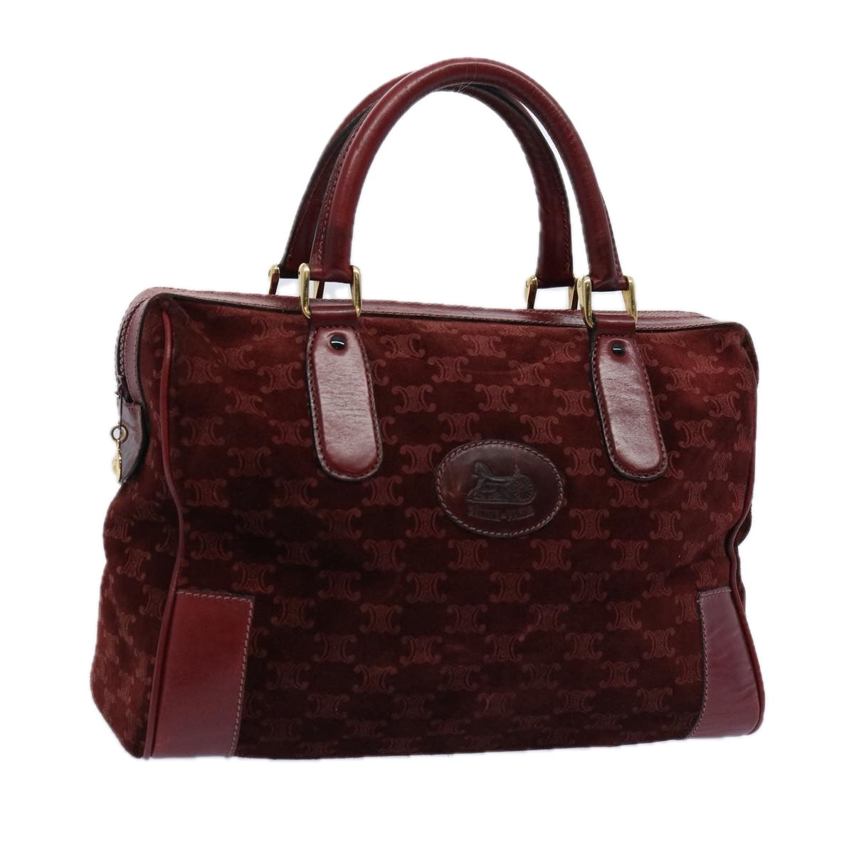 CELINE Macadam Canvas Boston Bag Red  ep3035