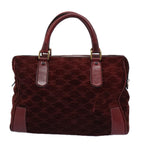 CELINE Macadam Canvas Boston Bag Red  ep3035