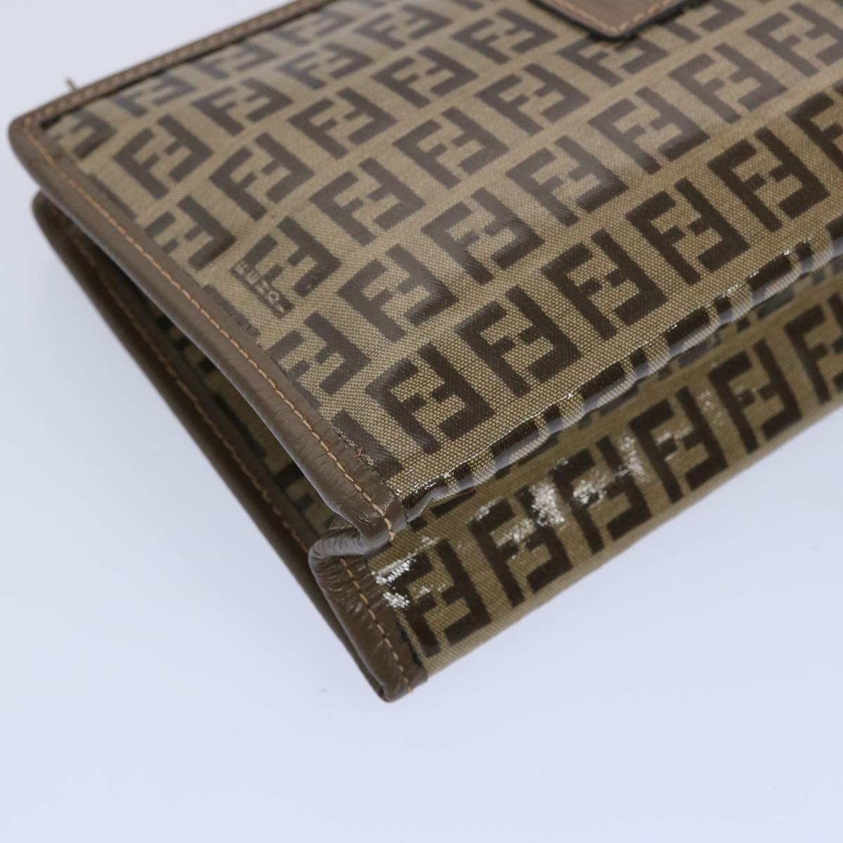 FENDI Zucchino Canvas Pouch Brownep3045