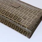FENDI Zucchino Canvas Pouch Brownep3045