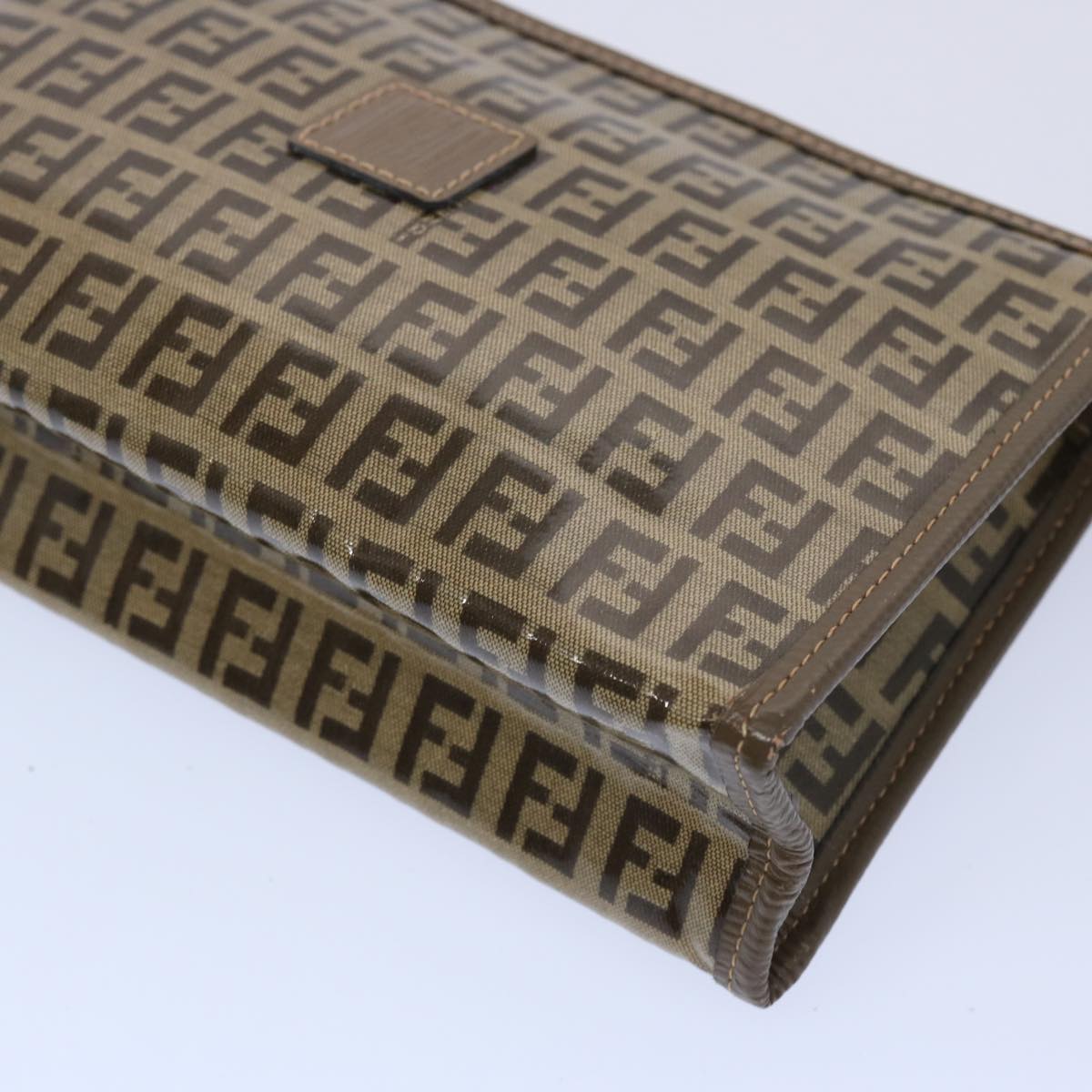 FENDI Zucchino Canvas Pouch Brownep3045