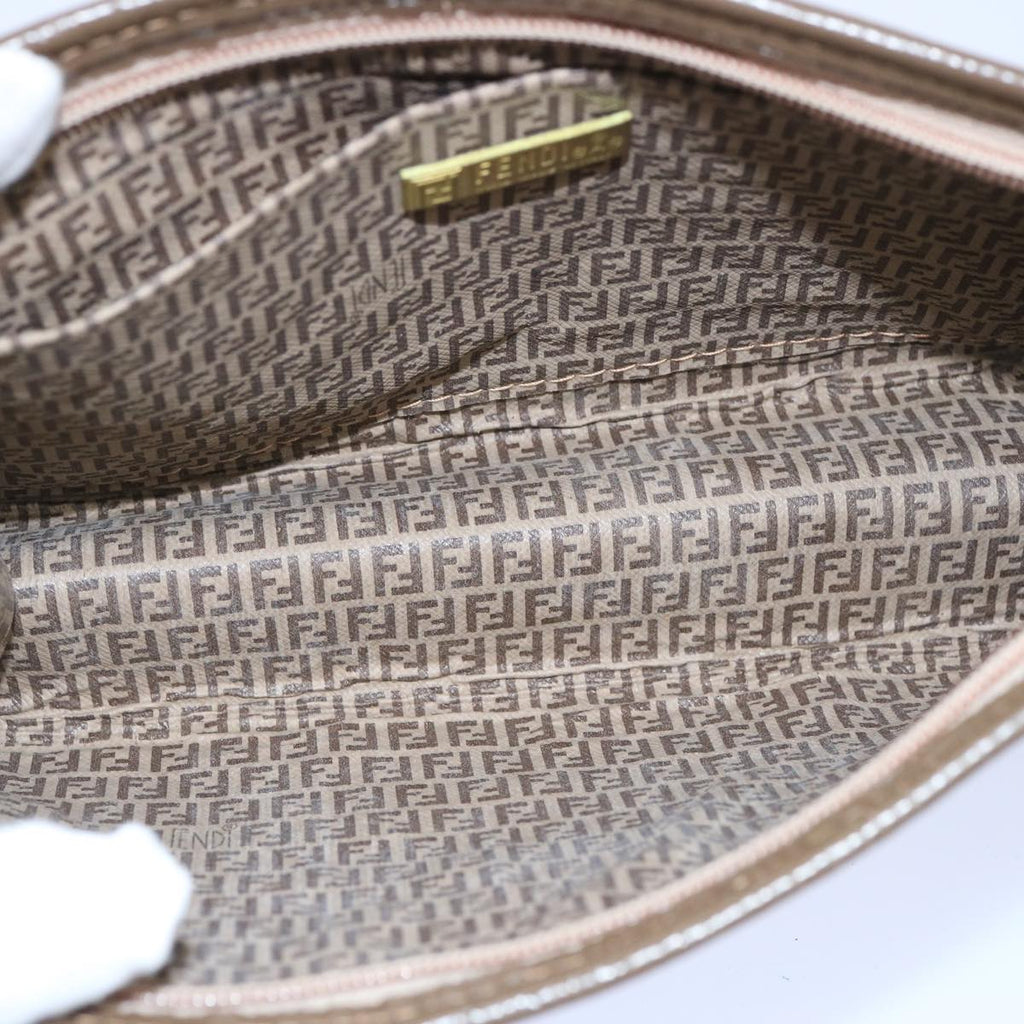 FENDI Zucchino Canvas Pouch Brownep3045