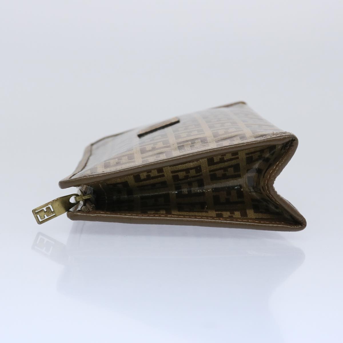 FENDI Zucchino Canvas Pouch Brownep3045