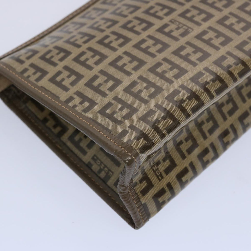 FENDI Zucchino Canvas Pouch Brownep3045