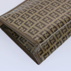 FENDI Zucchino Canvas Pouch Brownep3045