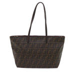 FENDI Zucca Canvas Tote Bag Black Brownep3087