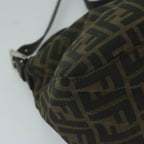 FENDI Zucca Canvas Mamma Baguette Shoulder Bag Brown Blackep3105