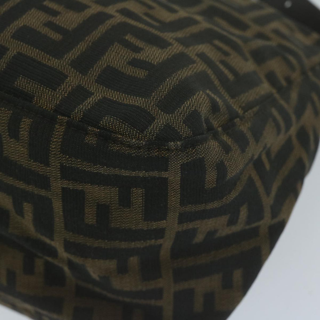 FENDI Zucca Canvas Mamma Baguette Shoulder Bag Brown Blackep3105