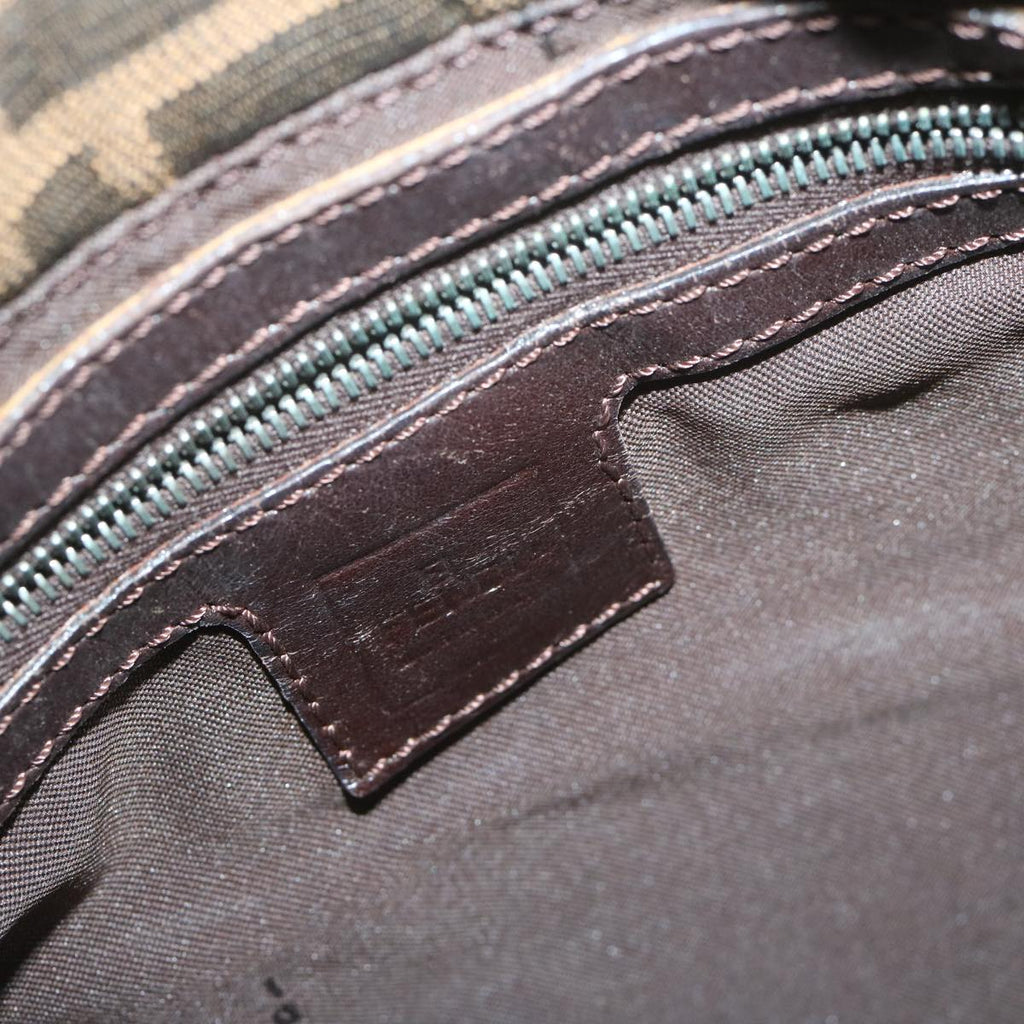 FENDI Zucca Canvas Mamma Baguette Shoulder Bag Brown Blackep3105