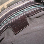 FENDI Zucca Canvas Mamma Baguette Shoulder Bag Brown Blackep3105