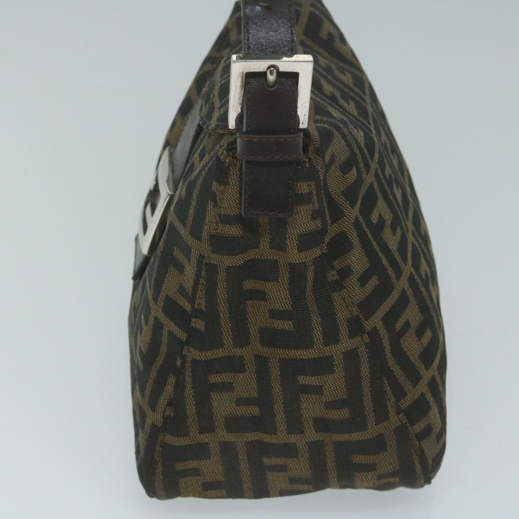 FENDI Zucca Canvas Mamma Baguette Shoulder Bag Brown Blackep3105