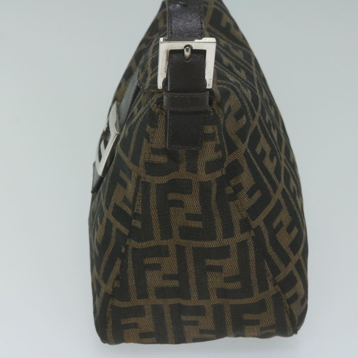 FENDI Zucca Canvas Mamma Baguette Shoulder Bag Brown Blackep3105