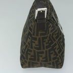 FENDI Zucca Canvas Mamma Baguette Shoulder Bag Brown Blackep3105