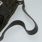FENDI Zucca Canvas Mamma Baguette Shoulder Bag Brown Blackep3105