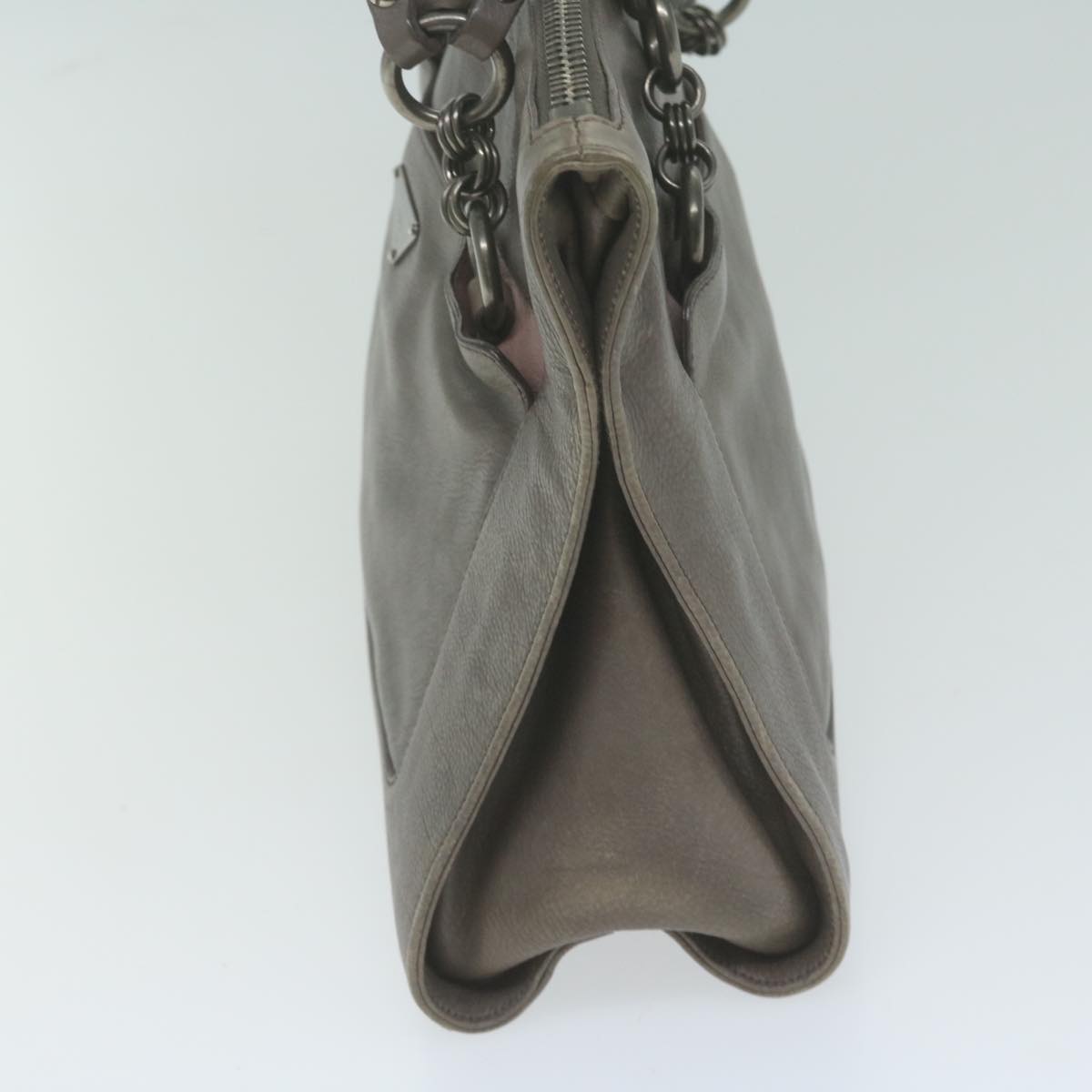 PRADA Shoulder Bag Leather Gray  ep3136