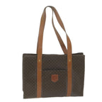 CELINE Macadam Canvas Shoulder Bag PVC Leather Brown  ep3178