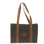 CELINE Macadam Canvas Shoulder Bag PVC Leather Brown  ep3178