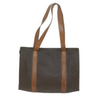 CELINE Macadam Canvas Shoulder Bag PVC Leather Brown  ep3178