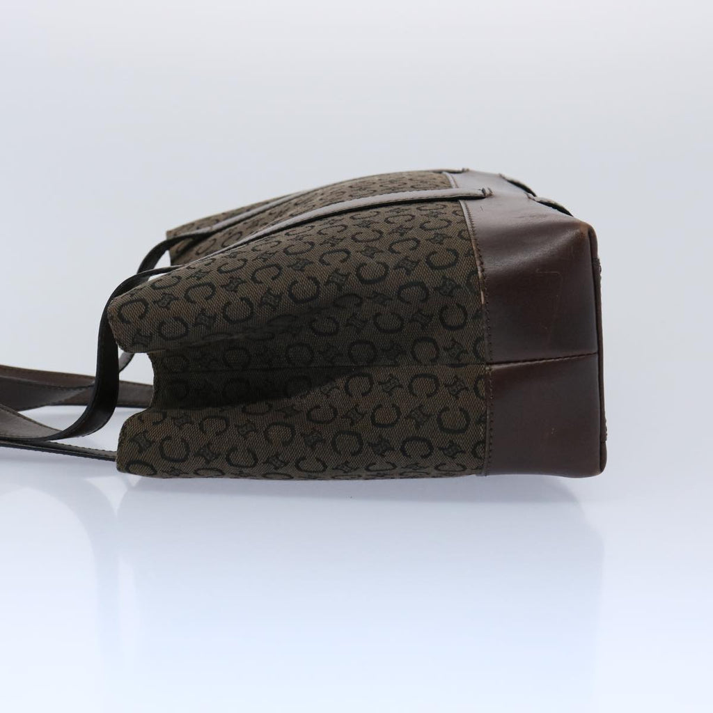 CELINE C Macadam Canvas Tote Bag Brown  ep3195