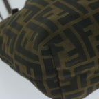 FENDI Zucca Canvas Hand Bag Black Brownep3201