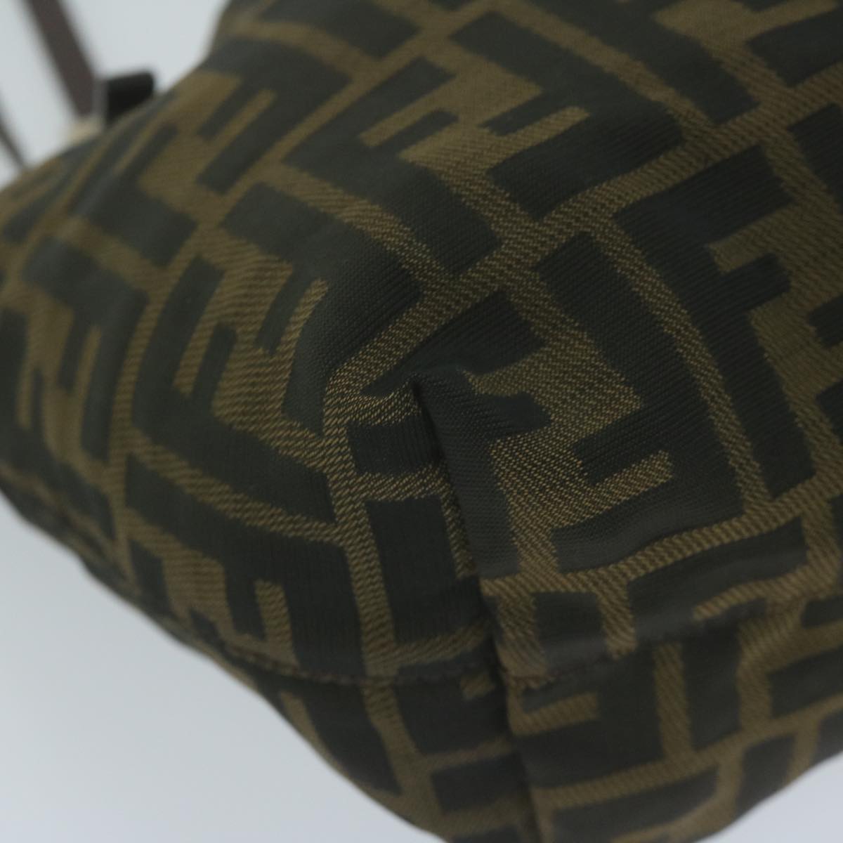 FENDI Zucca Canvas Hand Bag Black Brownep3201