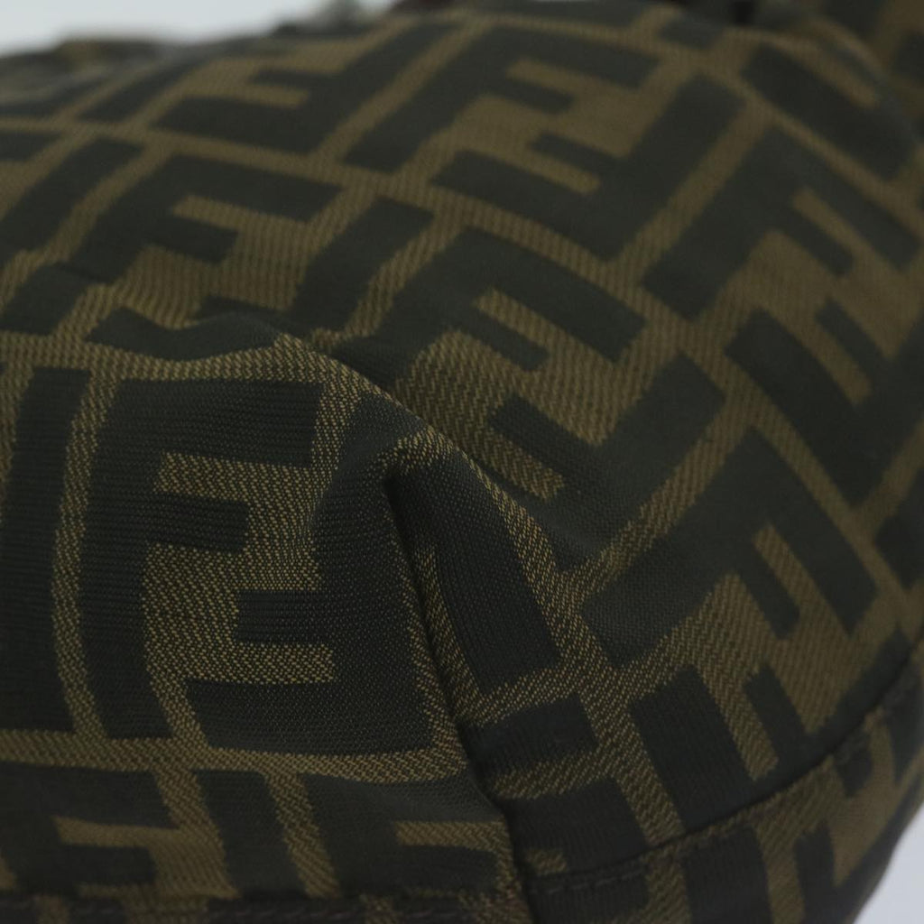 FENDI Zucca Canvas Hand Bag Black Brownep3201