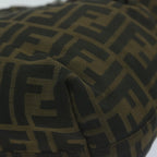 FENDI Zucca Canvas Hand Bag Black Brownep3201