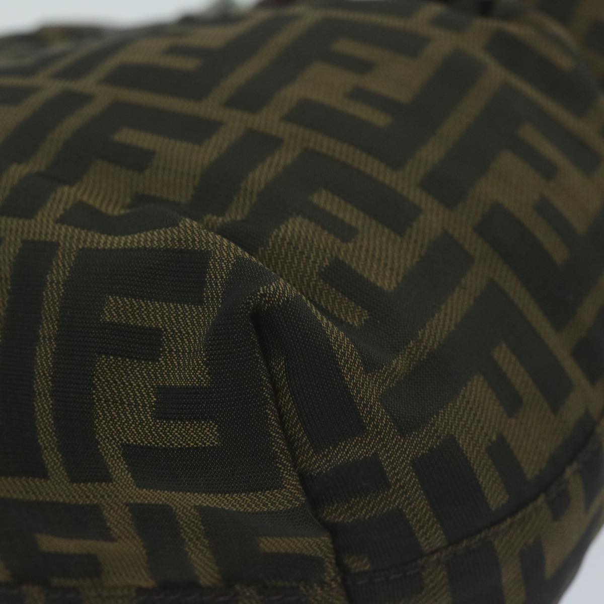 FENDI Zucca Canvas Hand Bag Black Brownep3201