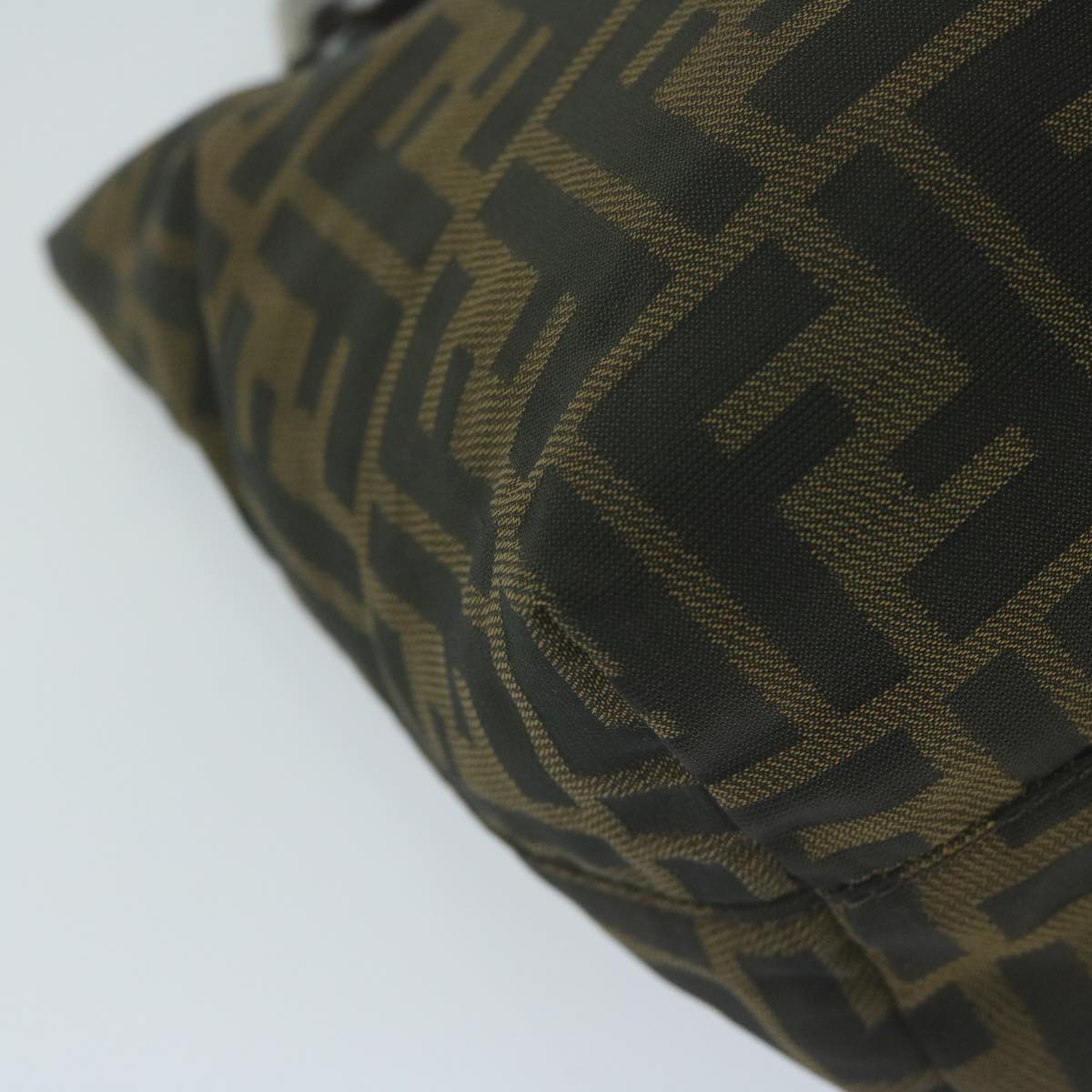 FENDI Zucca Canvas Hand Bag Black Brownep3201