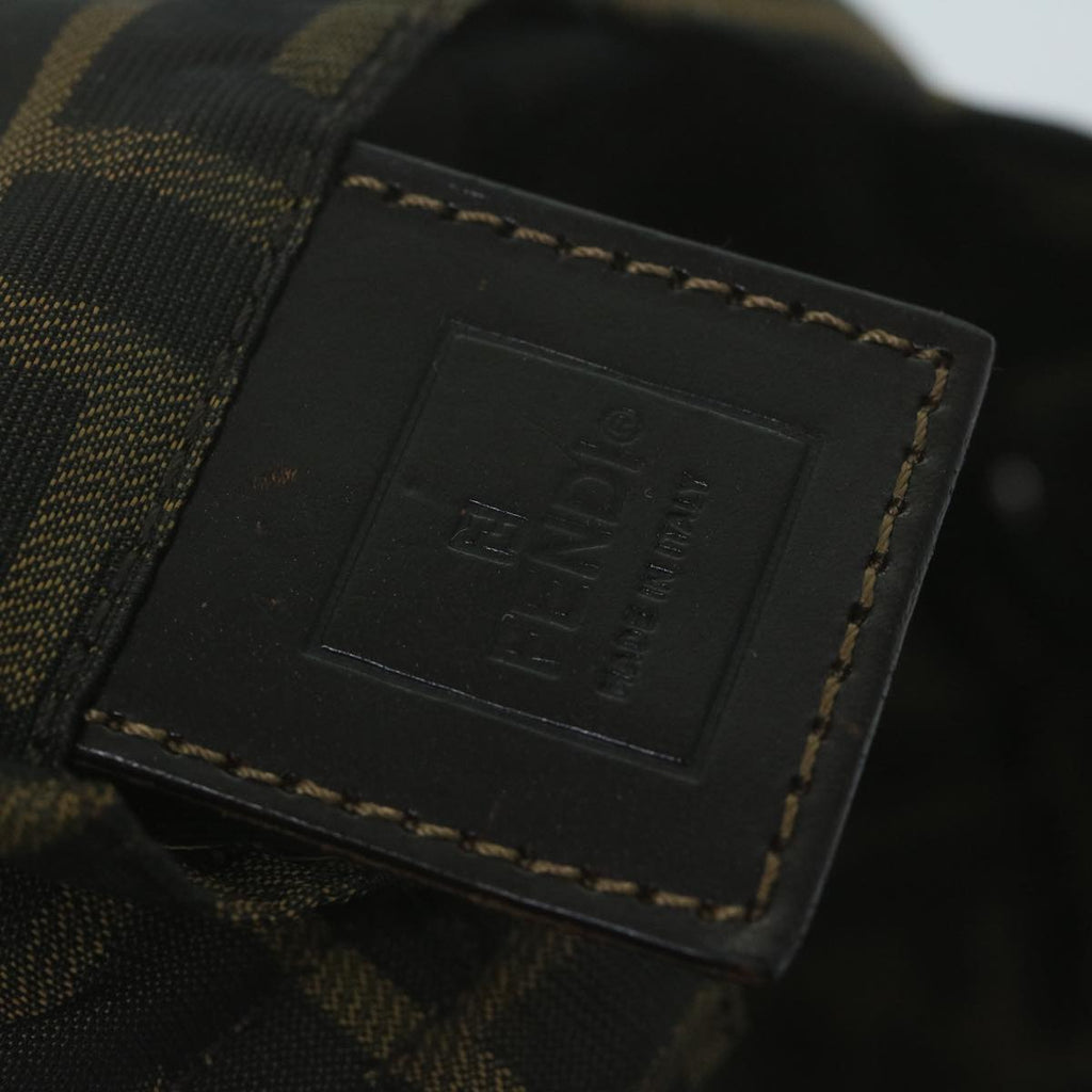 FENDI Zucca Canvas Hand Bag Black Brownep3201