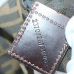 FENDI Zucca Canvas Hand Bag Black Brownep3201