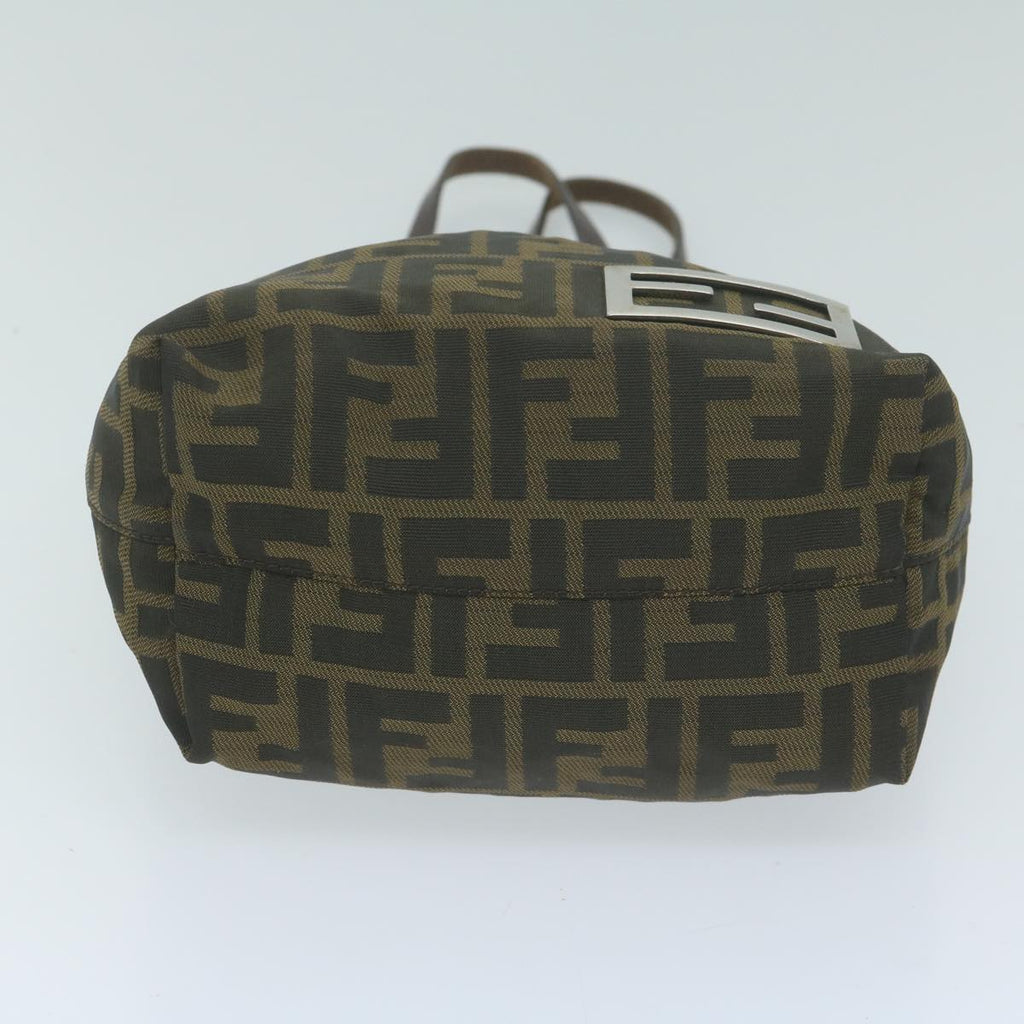 FENDI Zucca Canvas Hand Bag Black Brownep3201