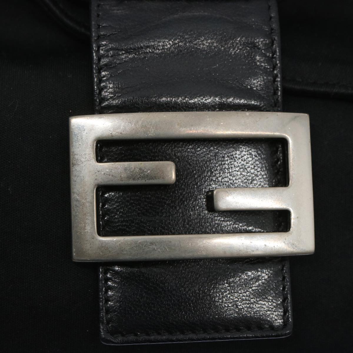 FENDI Mamma Baguette Shoulder Bag Nylon Blackep3241