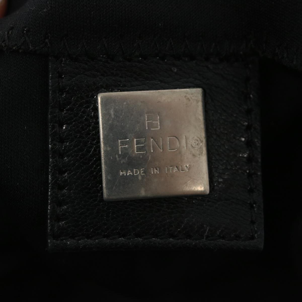 FENDI Mamma Baguette Shoulder Bag Nylon Blackep3241