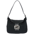 FENDI Mamma Baguette Shoulder Bag Nylon Blackep3241