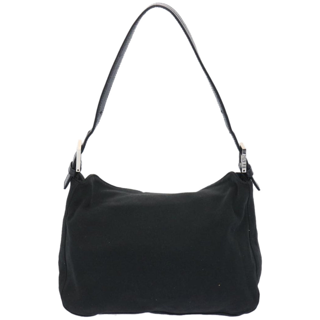 FENDI Mamma Baguette Shoulder Bag Nylon Blackep3241
